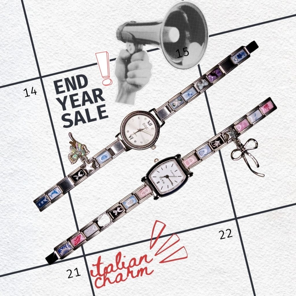 [end year sale] Italian charm watch bracelet