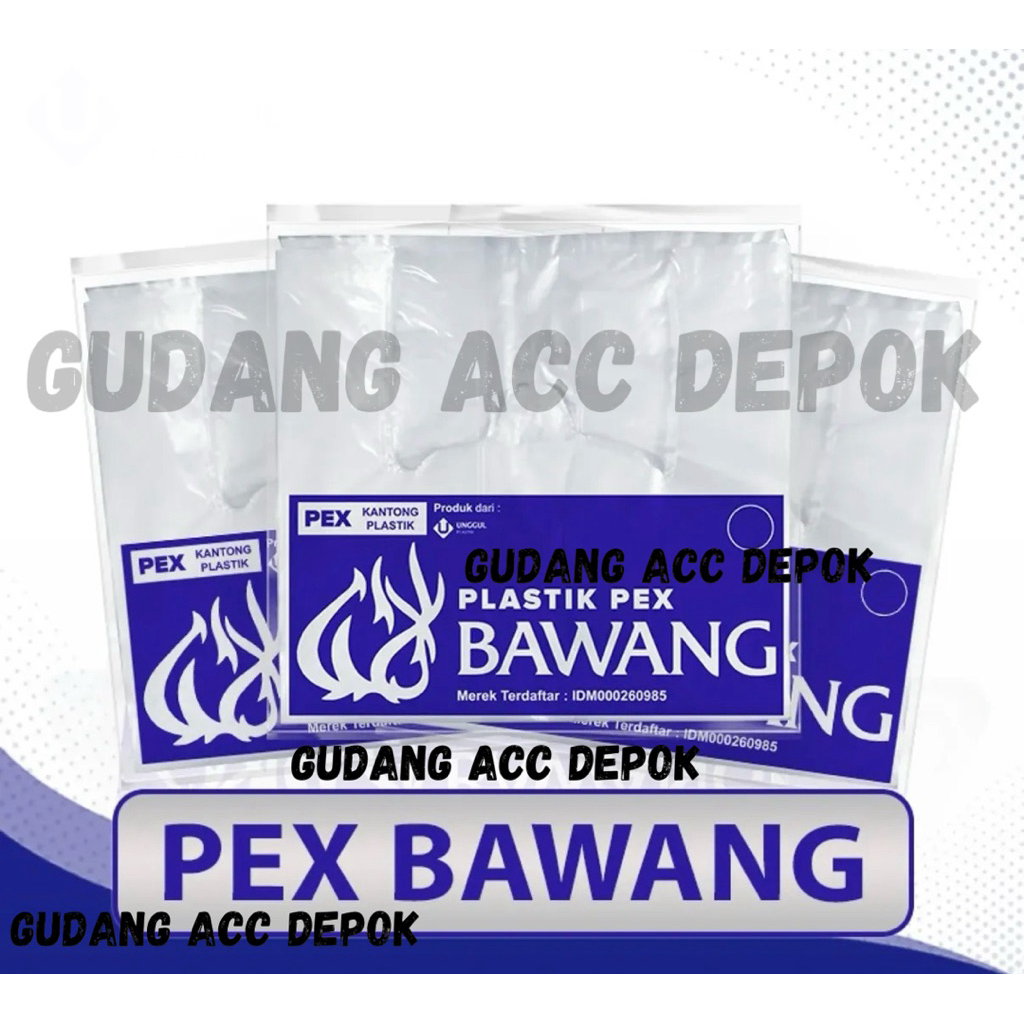 PLASTIK PEX BAWANG BENING UKURAN 10 15 20 25 30 35 | KANTONG KRESEK PEX BAWANG TRANSPARAN BENING
