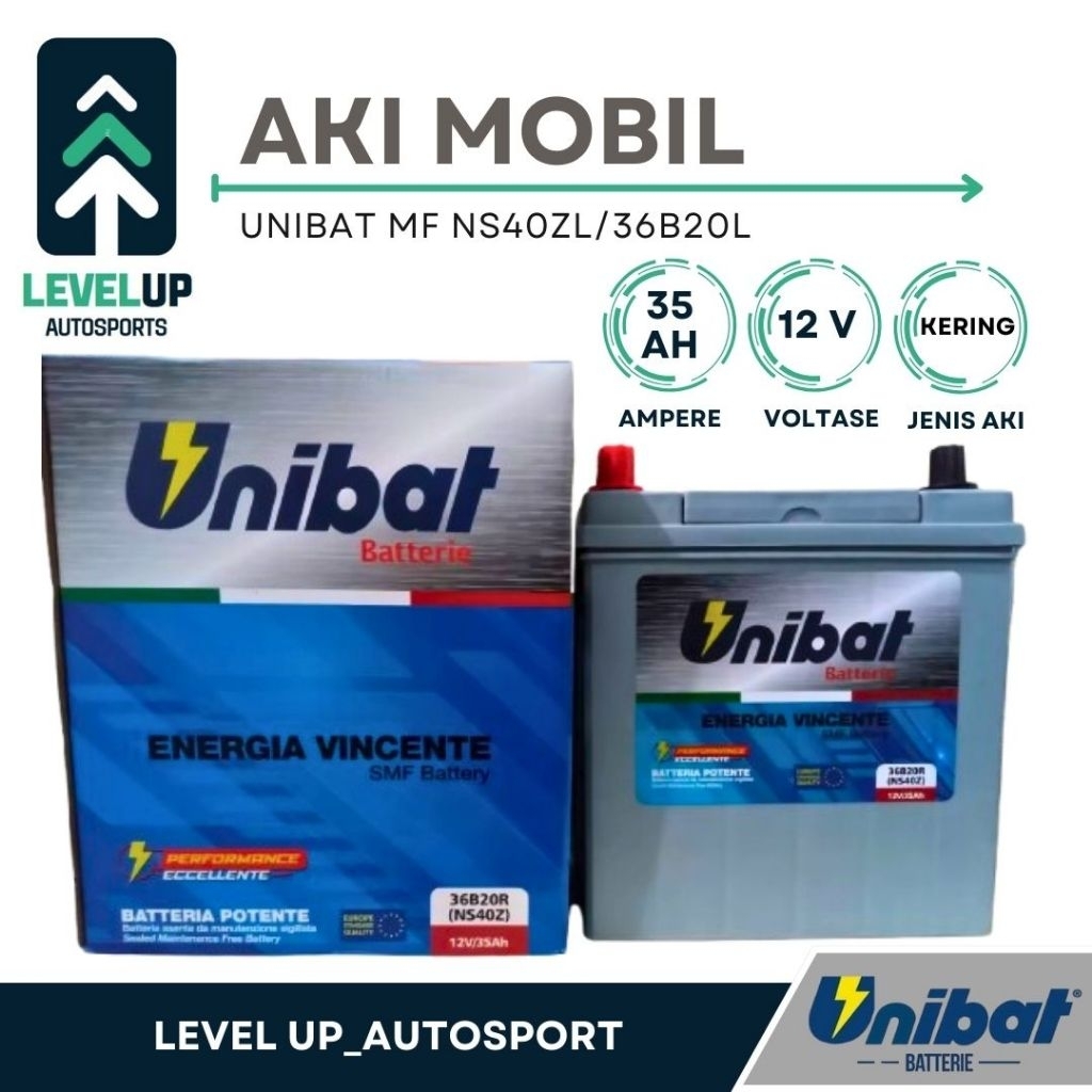 Unibat Aki Kering NS40ZL Aki Mobil Brio Calya Sigra Karimun Mobilio
