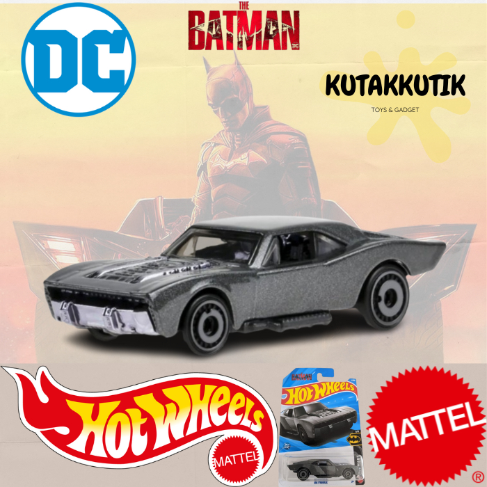 Hot Wheels Batman Batmobile Abu Grey Lot K 2022 Batman Edition