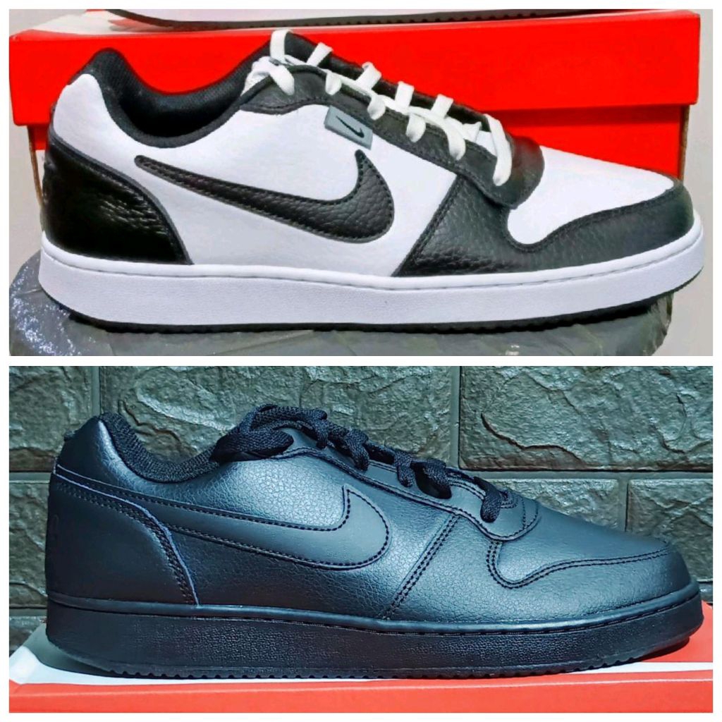 Sepatu Nike Ebernon Low Black AQ1775 100 / Wolf Grey AQ1774 102