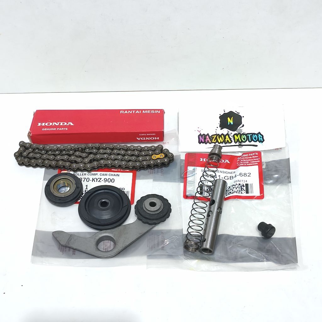 PAKET RANTAI KETENG SET KYZ + ROLL 2 PLAT TENSIONER SULING KETENG SUPRA X 125 HELM IN BLADE NEW 125 