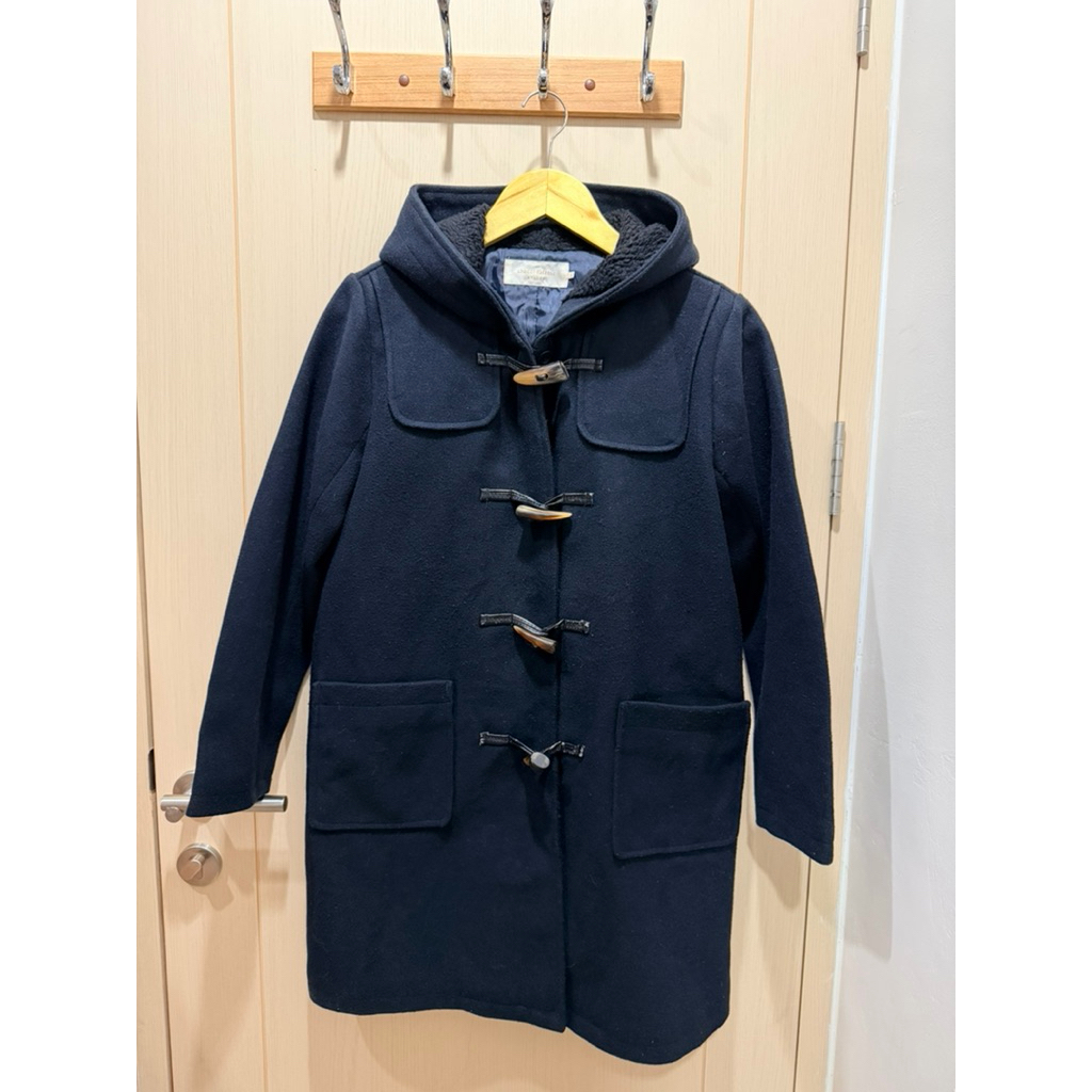 Chocol Rafine Winter Wool Coat Hoodie Kimtan Dark Navy