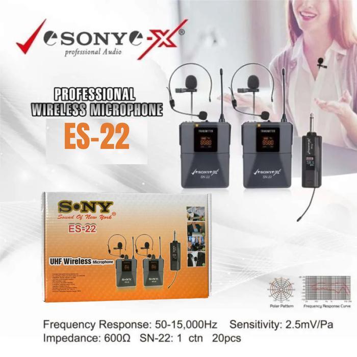 MIC WIRELESS CLIP ON VE SONY EX SN-22 MICROPHONE BANDO MIC JEPIT SONY