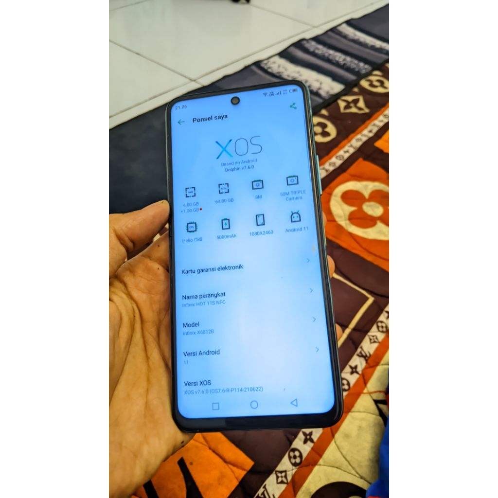 INFIMIX HOT 11S NFC 4+1/64 GB/HP BEKAS MURAH/HP SECOND