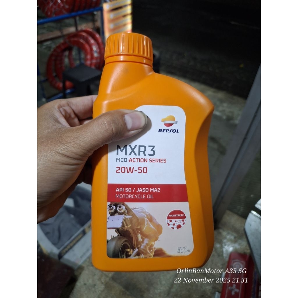 OLI MESIN REPSOL MXR3 SAE 20W/50 0,8L/OLI MESIN REPSOL METIC VARIO/OLI ORIGINAL REPSOL ALL MOTOR MET