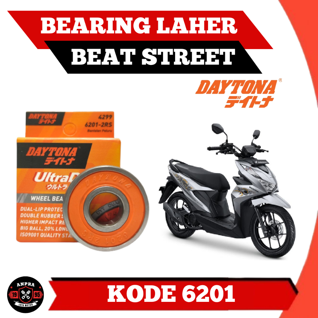 BEARING LAHER RODA DEPAN DAYTONA HONDA BEAT STREET ORIGINAL 6201