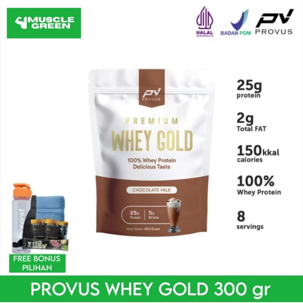 PROVUS Premium Whey Gold 300 gram- Whey Protein Concentrate PWG