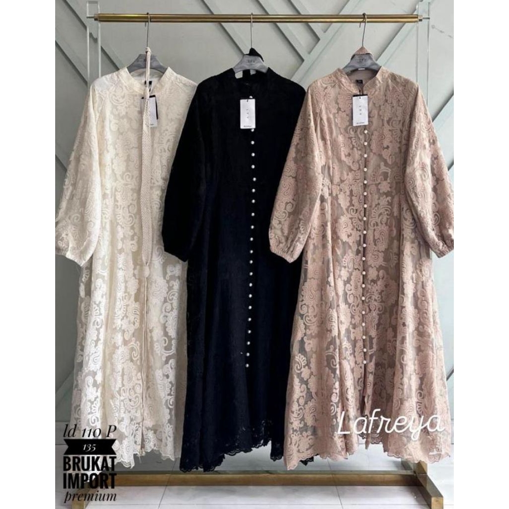 Real pic ORIGINAL dan TERMURAH Maxi Dress PREMIUM BUTIK / Gamis Brukat Premium Butik Import / Gamis 