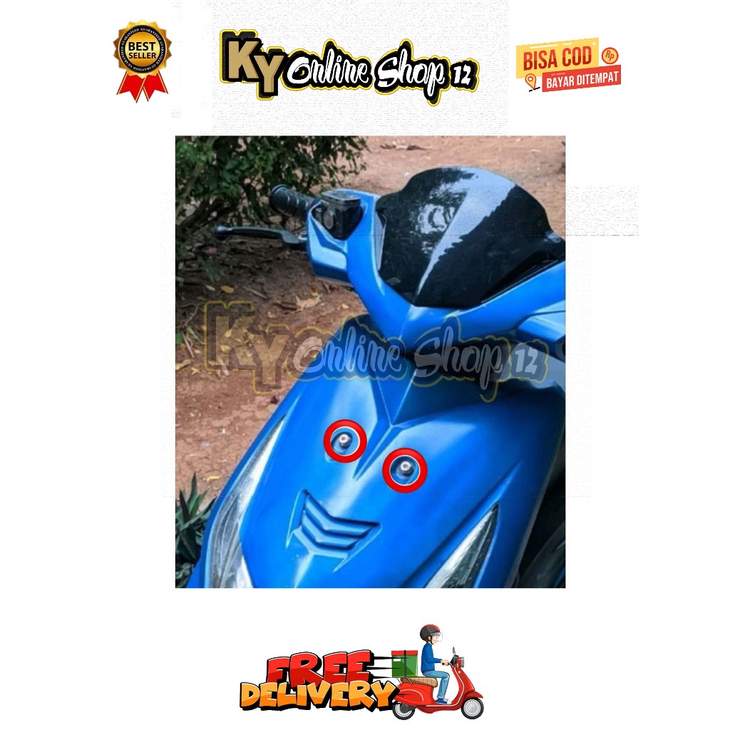 BAUT DUDUKAN TAMENG DEPAN ( 2 BAUT ) MODEL PIRAMID PCX VARIO BEAT DELUXE SCOOPY ADV STYLO GENIO SPAC