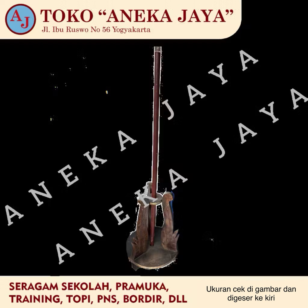 Jagrak Tiang Bendera Kayu / Dudukan Tiang Bendera Ruangan