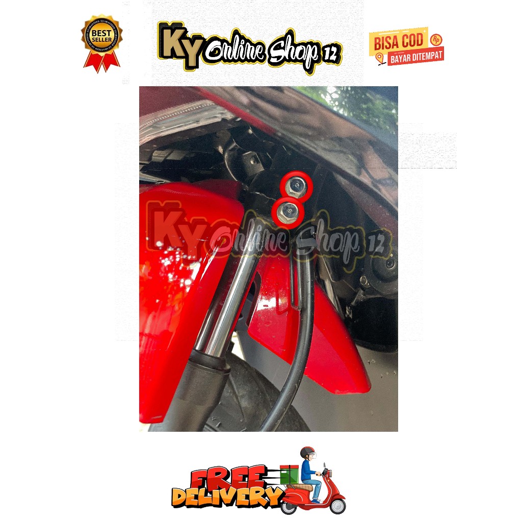 BAUT SEGITIGA DEPAN ( 2 BAUT ) PCX VARIO BEAT DELUXE SCOOPY ADV STYLO GENIO SPACY 110 125 150 160 CB