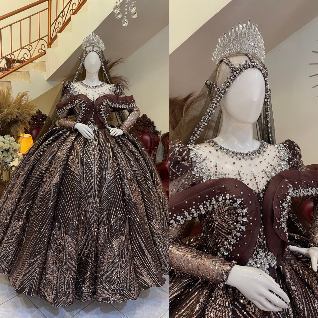 Gaun pengantin | Gaun pengantin premium | Gaun pengantin mewah elegan terbaru