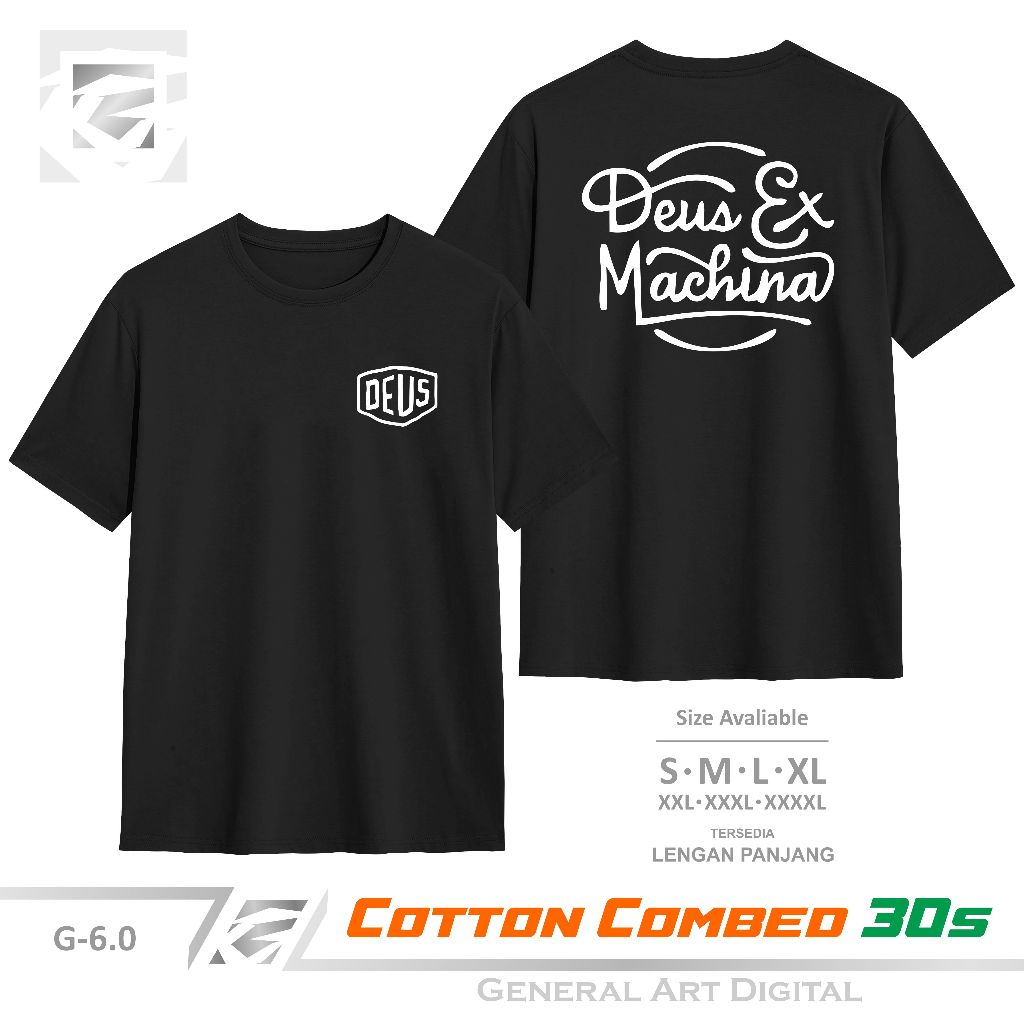 Baju Kaos Logo Deus Exmachina T-Shirt pria wanita kaos Deus Exmachina Keren