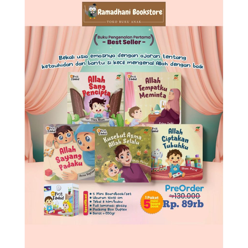 MY FIRST TAUHID | Mini Boardbook Anak Tentang Tauhid | Ziyadbooks | Ramadhani Bookstore