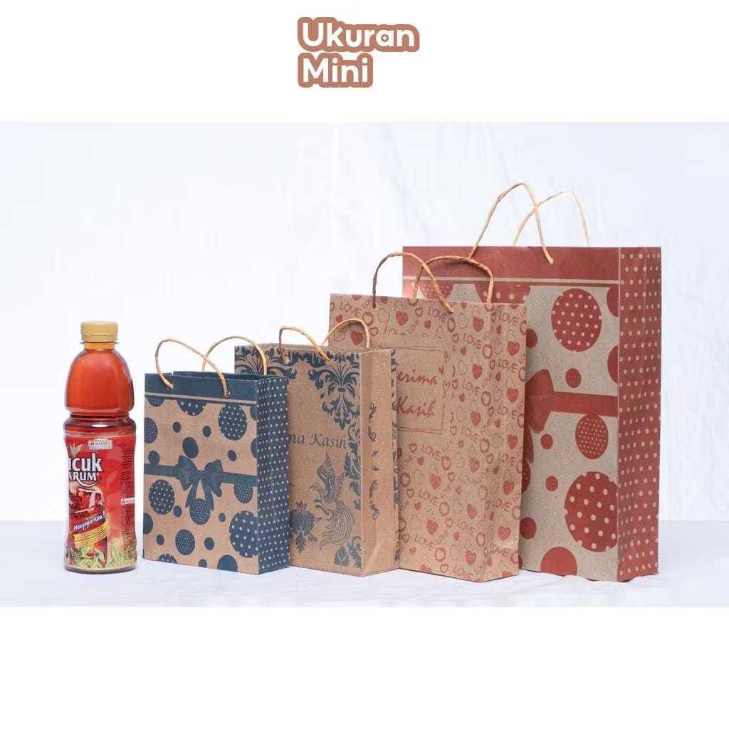 PAPER BAG MINI BATIK UK 11 X 15 X 4 / PAPERBAG MOTIF MINI / TAS KERTAS PERNIKAHAN SOUVENIR / TAS KER