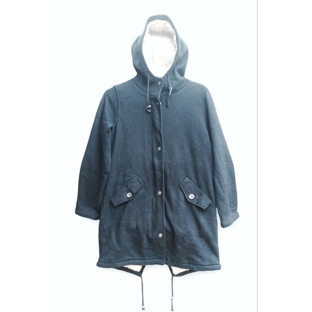HOODIE-ZIP PARKA HITAM size M(second)