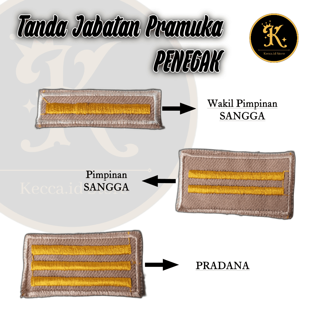 TANDA JABATAN PRAMUKA PENEGAK/TANDA JABATAN PIMPINAN REGU PRAMUKA PENEGAK/JABATAN SANGGA PRAMUKA
