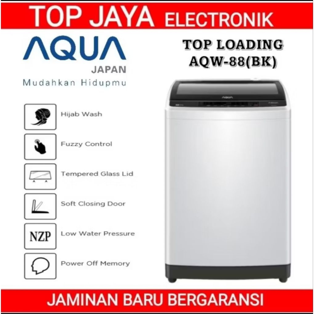 MESIN CUCI TOP LOADING 8 KG AQUA/MESIN CUCI TOP LOADING 8 KG AQUA NEW SERIES