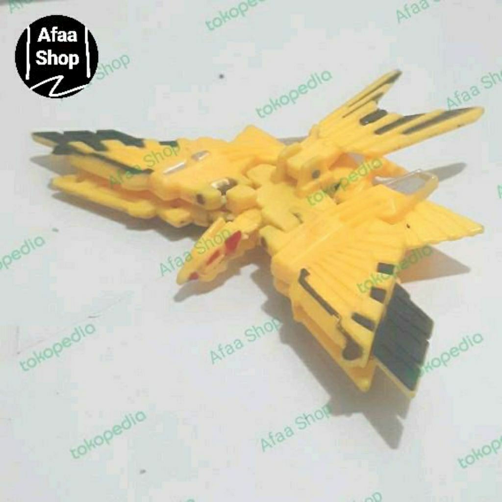 Mainan robot transform megazord power ranger thunder eagle ryukendo