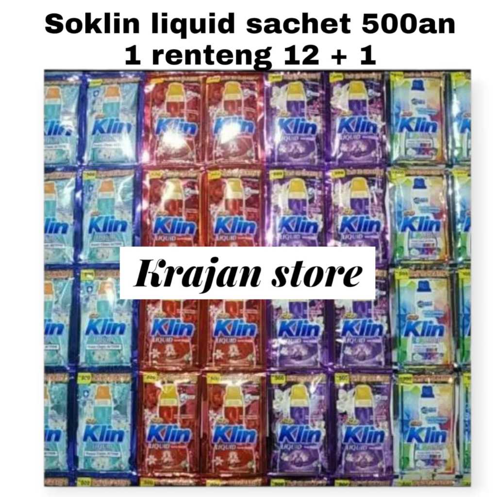 13 SACHET SOKLIN LIQUID CAIR 500AN