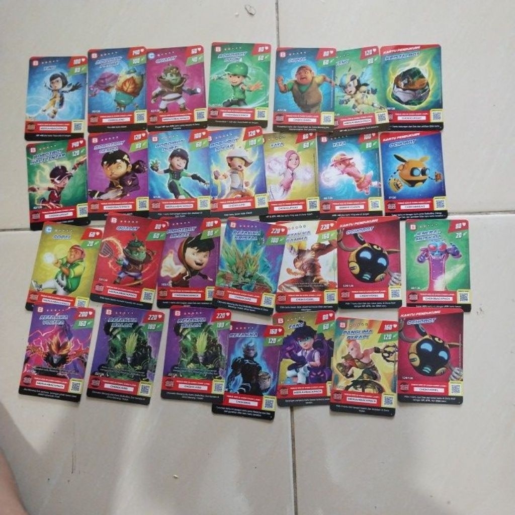 BOBOIBOY MONSTA GALAXY CARD CHOKI CHOKI .