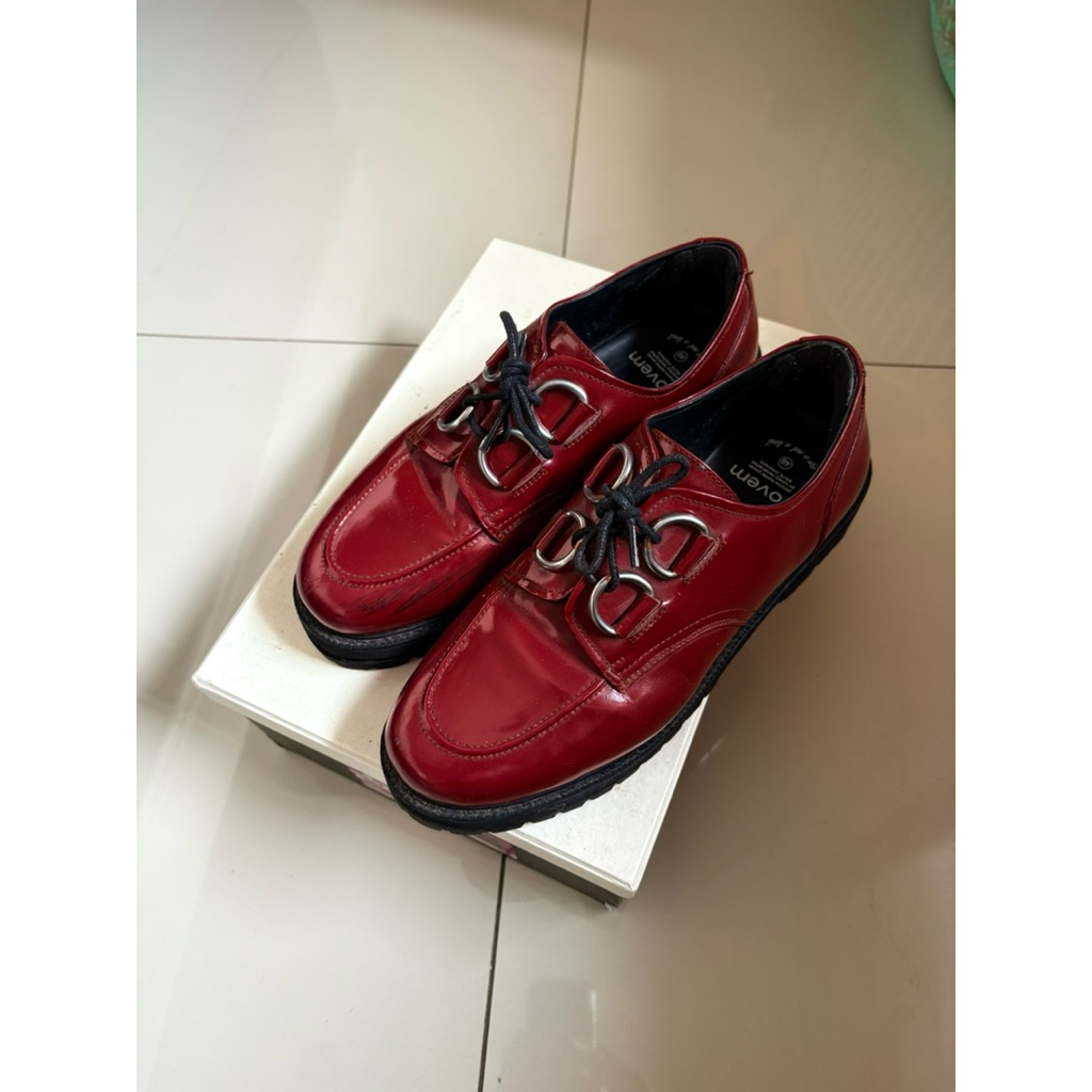 Jovem Loafers Corso Derby - Cherry Size 39 (PRELOVED MURAH)
