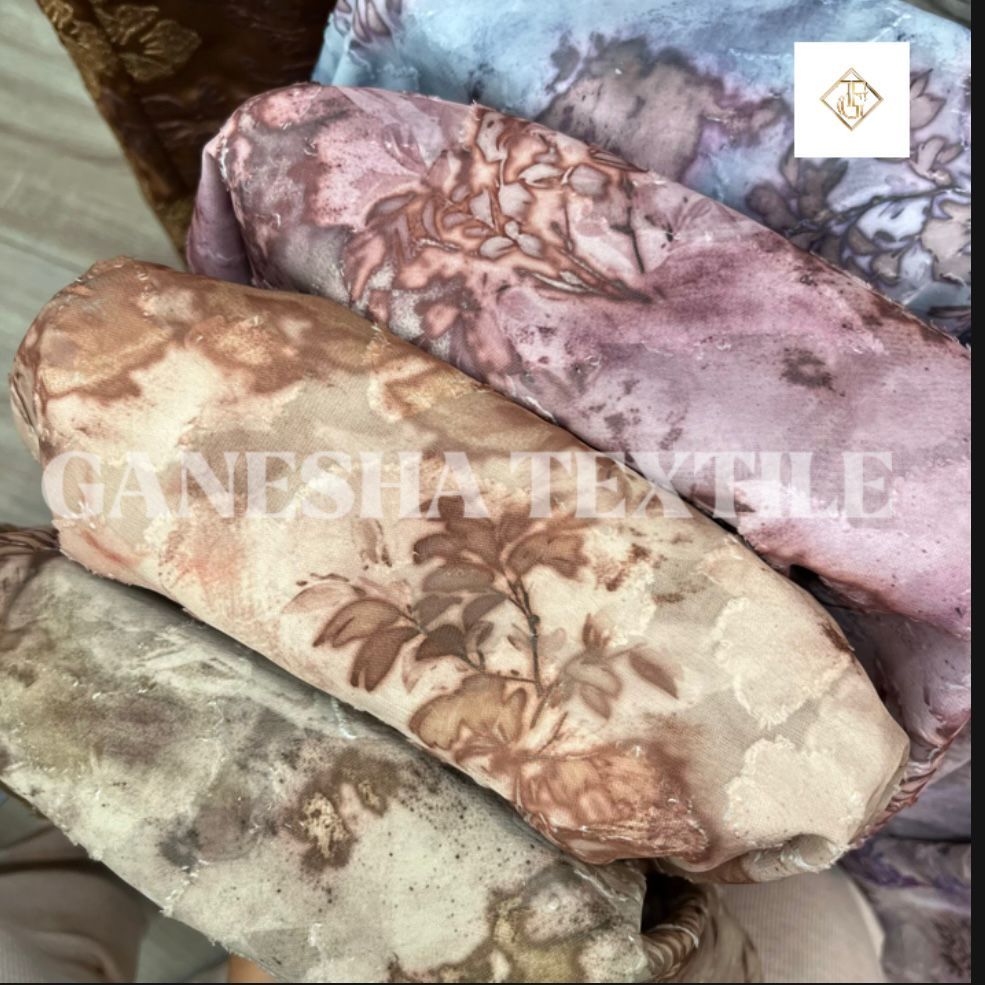 Kain Chifon Brasof Motif Abstrak [[ SETENGAH METER / 0,5M / 50 CM ]] GANESHA TEXTILE