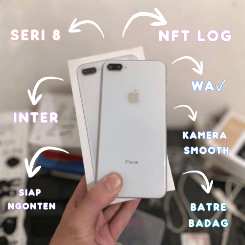 Iphone 8 Second INTER Fullset Garansi LOG NFT Noxell Avenue
