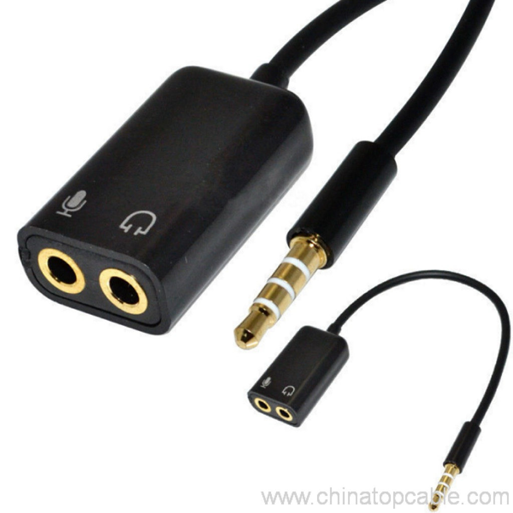 Audio Splitter Mik Headset Kabel Sadikit (Warna Random)