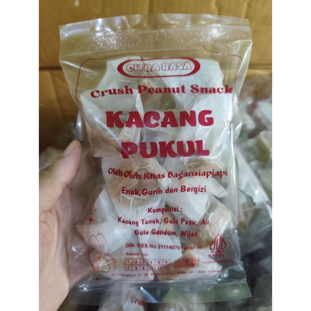 Snack Kacang Pukul Citra Rasa Oleh-oleh Khas Bagan Siapi-api Rokan Hilir Riau BPOM Halal