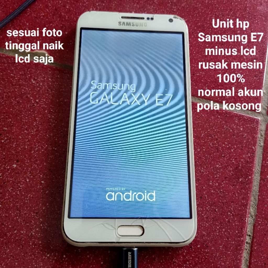 Unit hp Samsung E7 2015 / E700H Mesin 100% normal Akun pola kosong minus lcd rusak Sesuai foto dan v