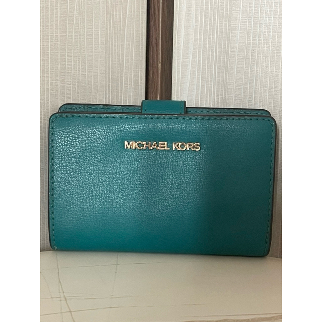 Turquoise Bifold Zip Wallet