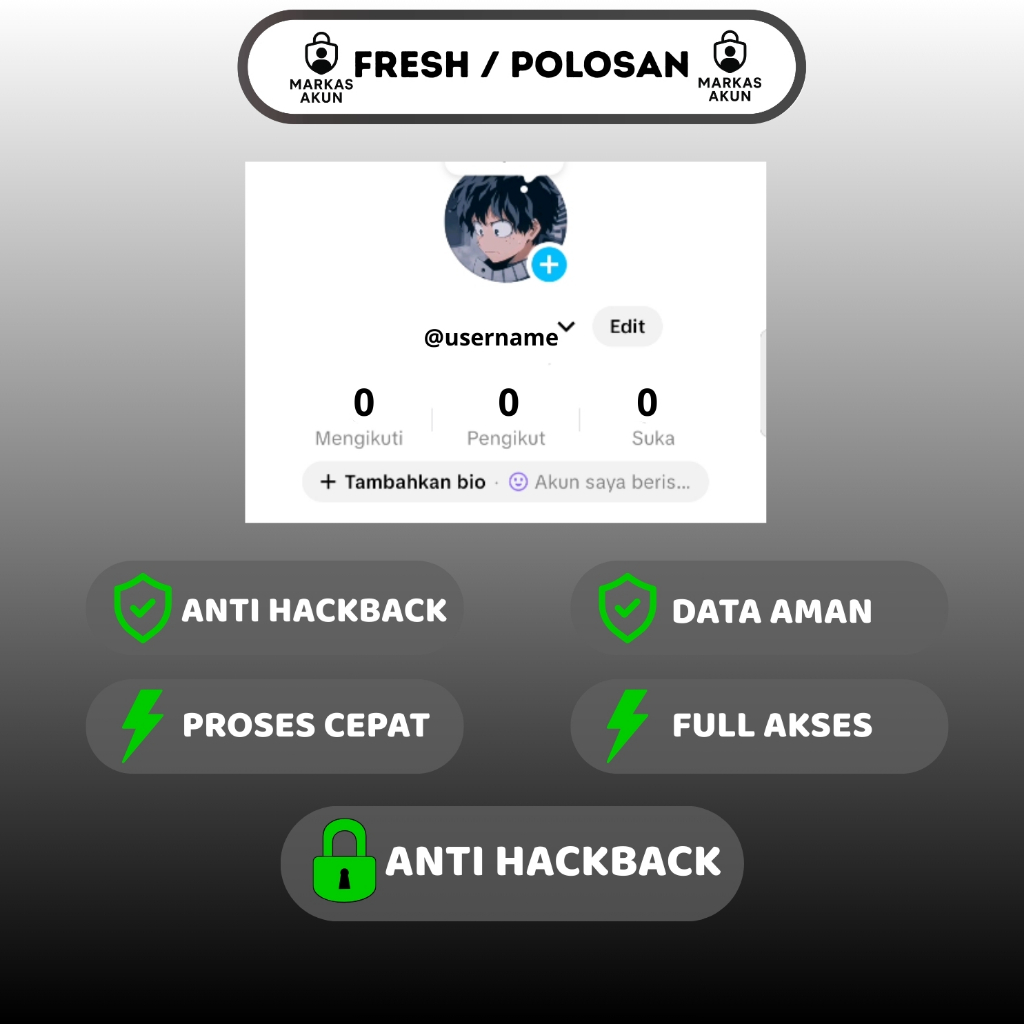 Akun TikTok Fresh ber Follower Siap Pakai | Akun TikTok Polosan | Akun TikTok Fresh