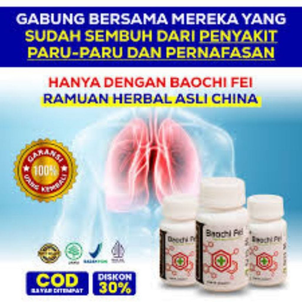 Bisa Cod - B40CH1 F1E Putih Original Atasi Bronkitis, Batuk Berdaha - Sesak Nafas - Paru Paru Basah 