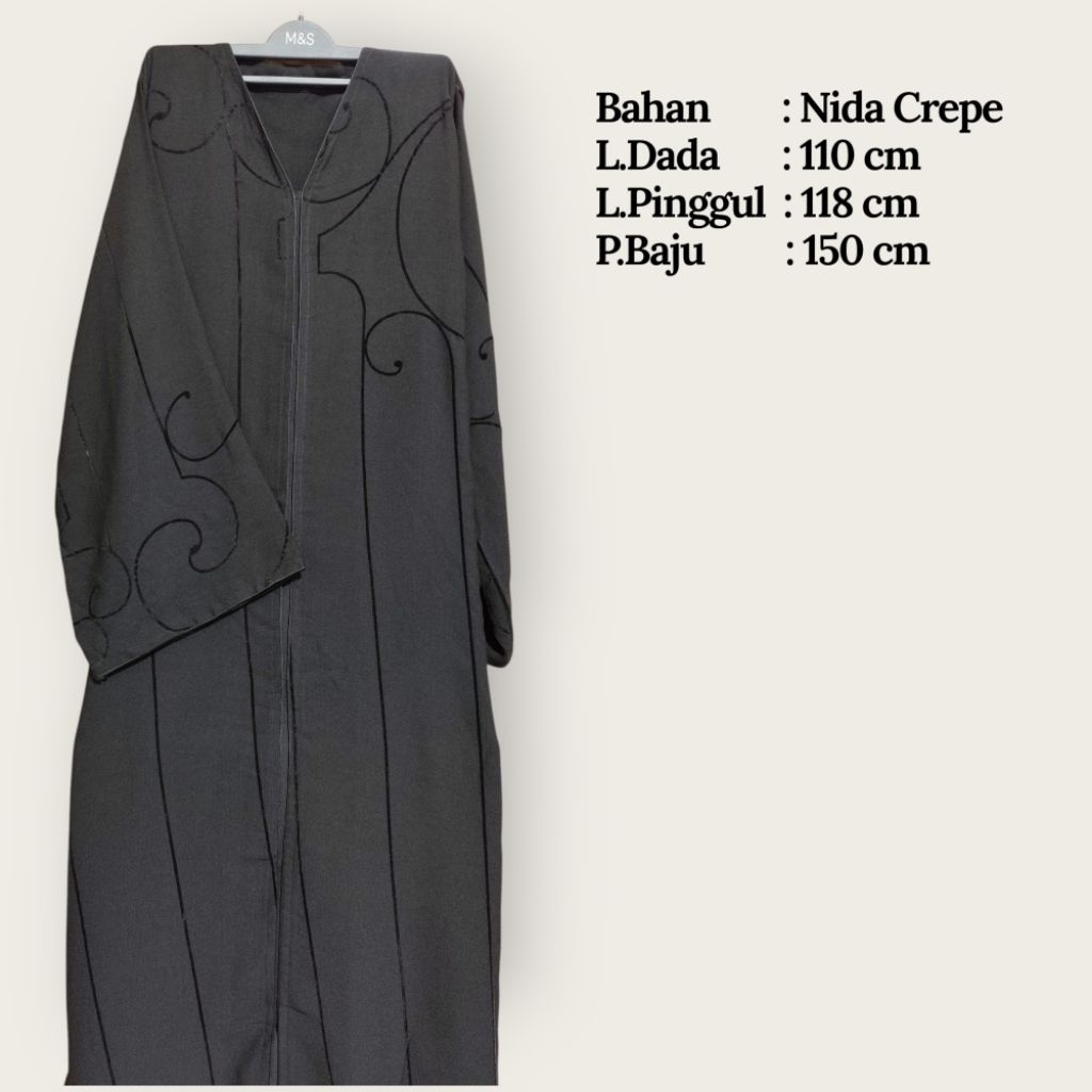 PL Abaya Motif Bludru