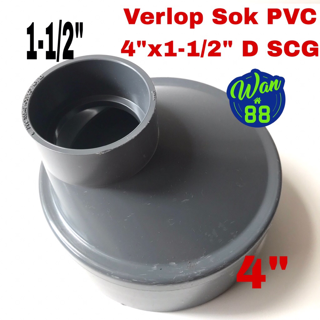 Verlop Sok PVC 4”x1-1/2” D  SCG / Reducer