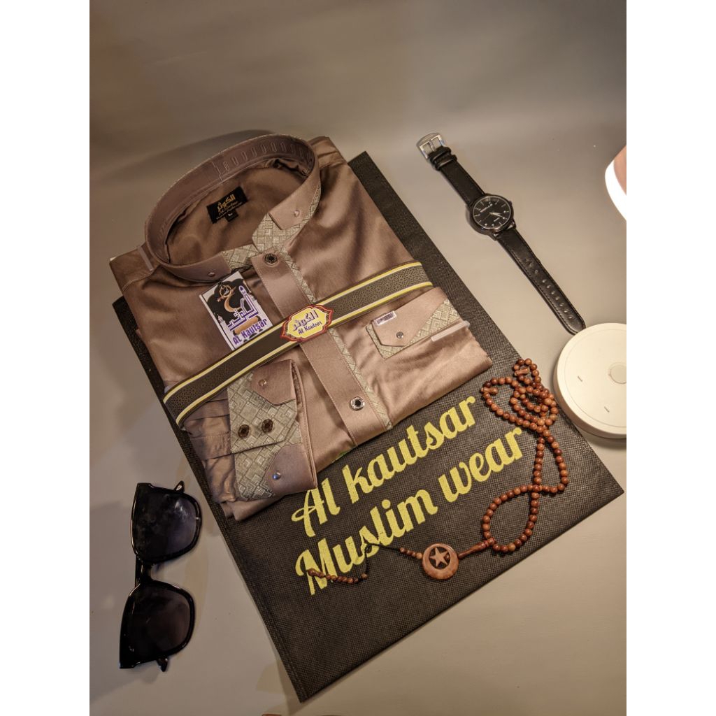 jubah al Kautsar polyester premium manset gamis pria jubah temboro