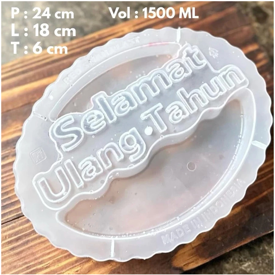 Cetakan Puding Selamat Ulang Tahun / Happy Birthday Loyang Agar Ulang Tahun Plastik 20cm