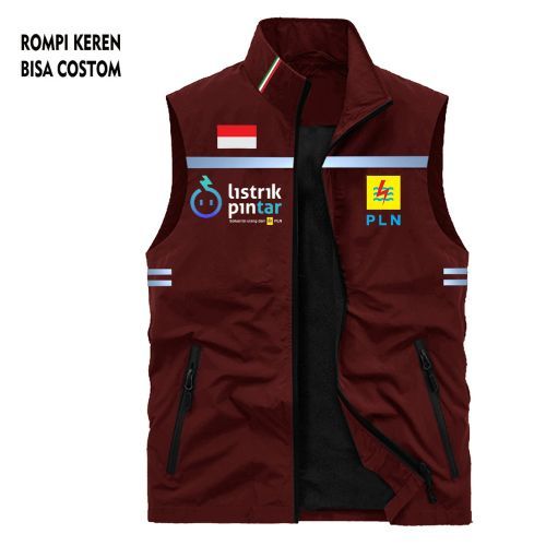 Rompi Safety Listrik | Rompi PLN | Rompi Dinas Petugas PLN | Rompi K3 PLN | Rompi Safety First Custo