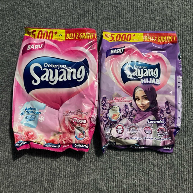 Grosir 2 Pcs Deterjen Sayang 220 gram Lavender atau Rose