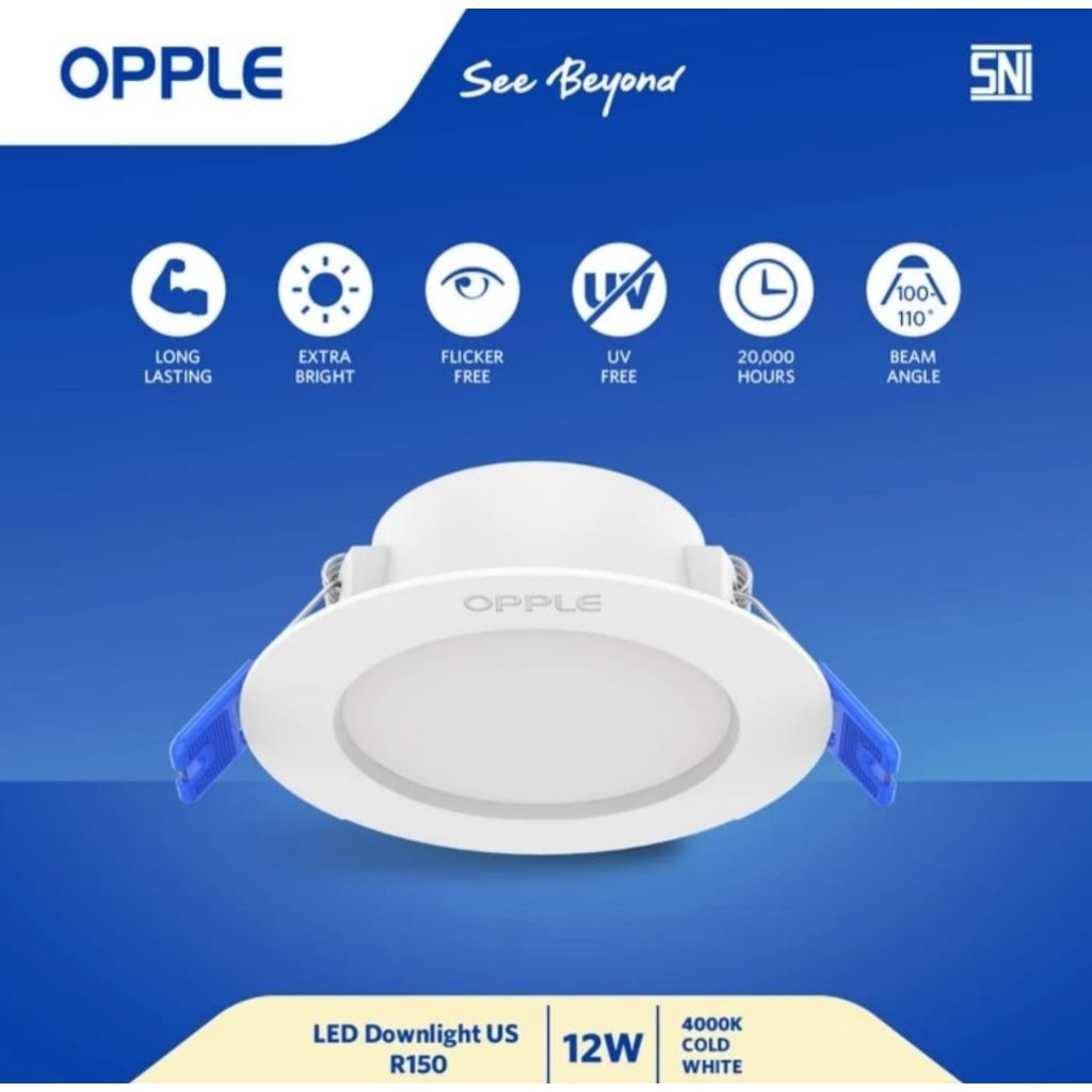 Downlight Opple Led 12W 4000K Kuning