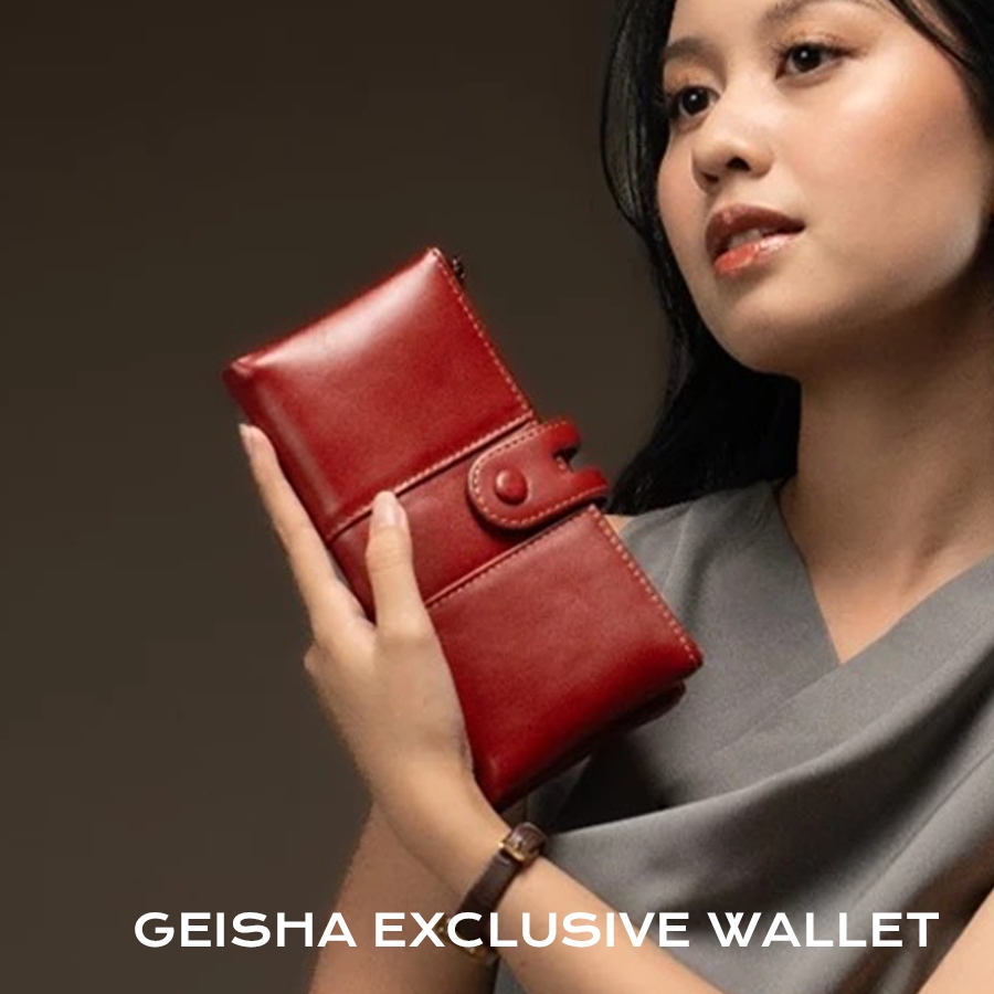 Genuine Leather Wallet Dompet Wanita Kulit Asli Dompet Pesta Alona Geisha Wallet