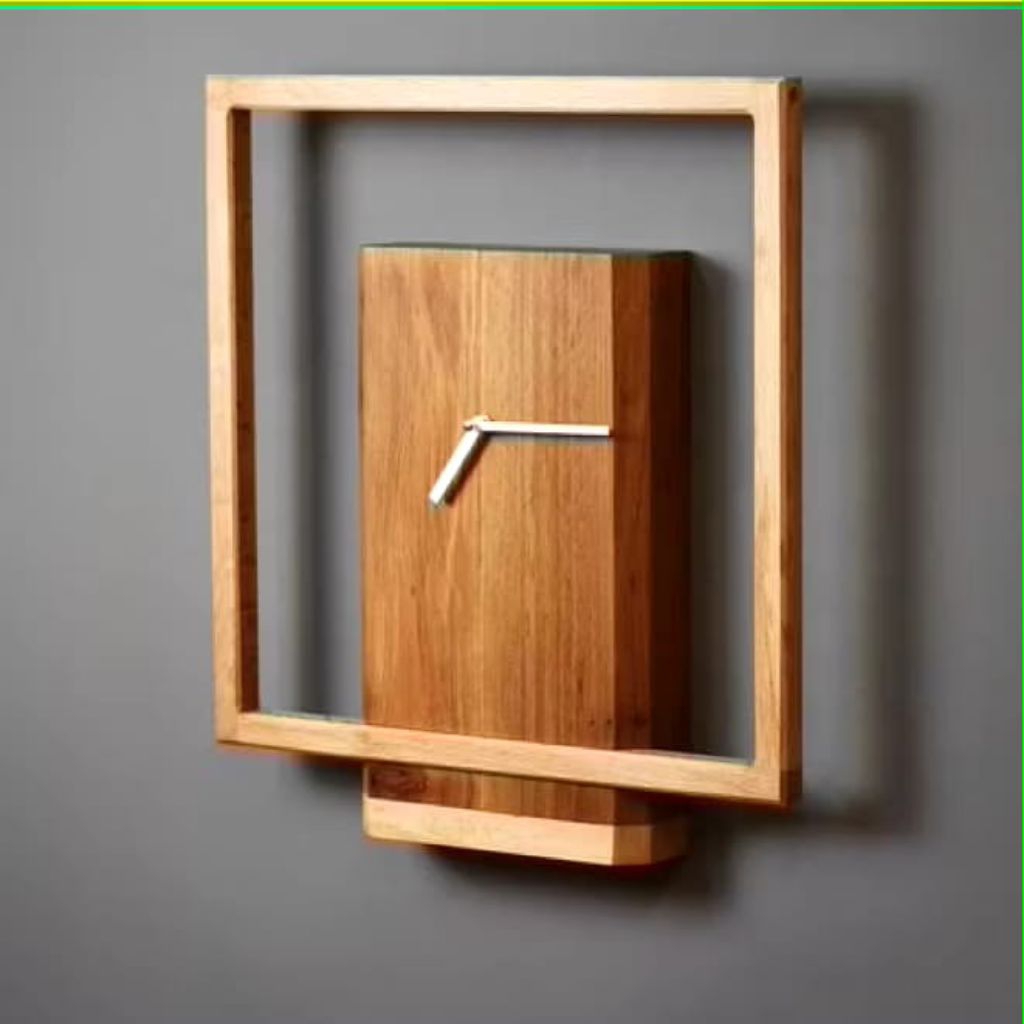 jam dinding minimalis kayu jati