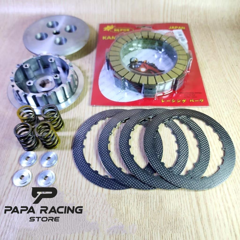 RUMAH KAMPAS KOPLING F1ZR  FIZR FIZ R SET PNP PER KOPLING SMASH ORIGINAL + RING PLAT PAPA RACING STO
