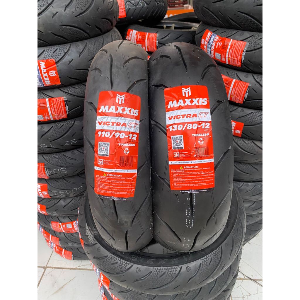 (READY COD) SNI BAN MAXXIS { 110/90-12, 130/80-12 } CT VICTRA Ban Motor MONKEY, VESPA SPRINT, STYLO 