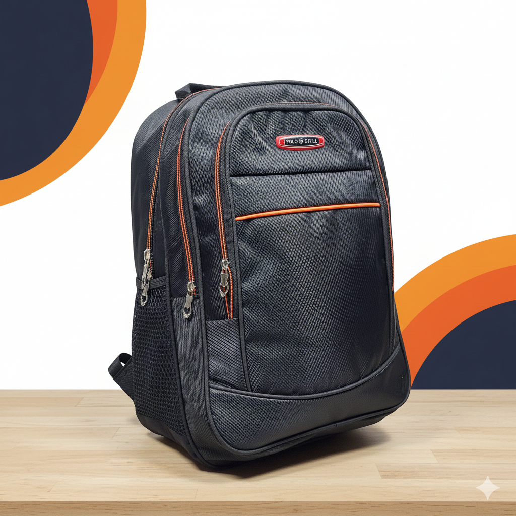 TAS RANSEL POLO SKILL PRIA/TAS RANSEL 3 SLOT TAS RANSEL PRIA KEREN Tas sekolah Laptop hitam sekolah