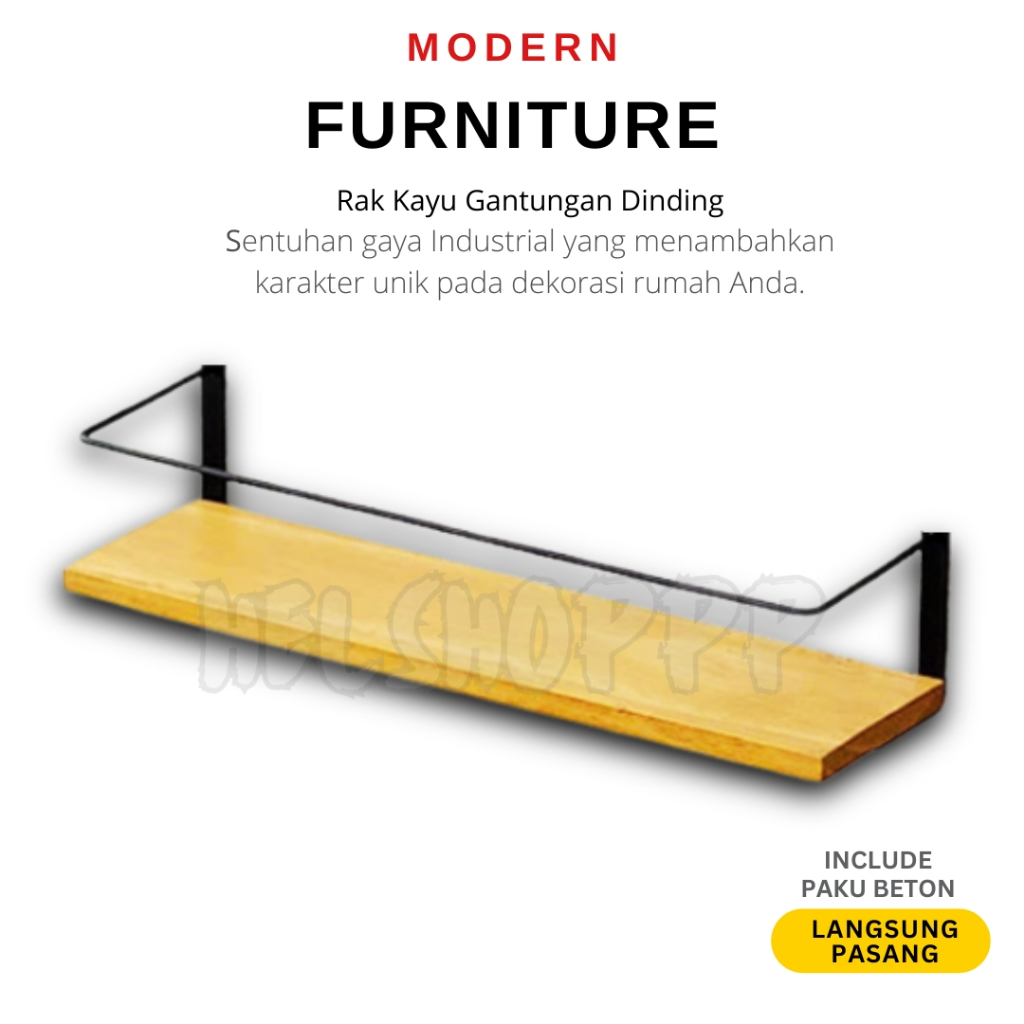 Rak Dinding Gantung Ambalan Dapur Kamar Mandi Laundry Room