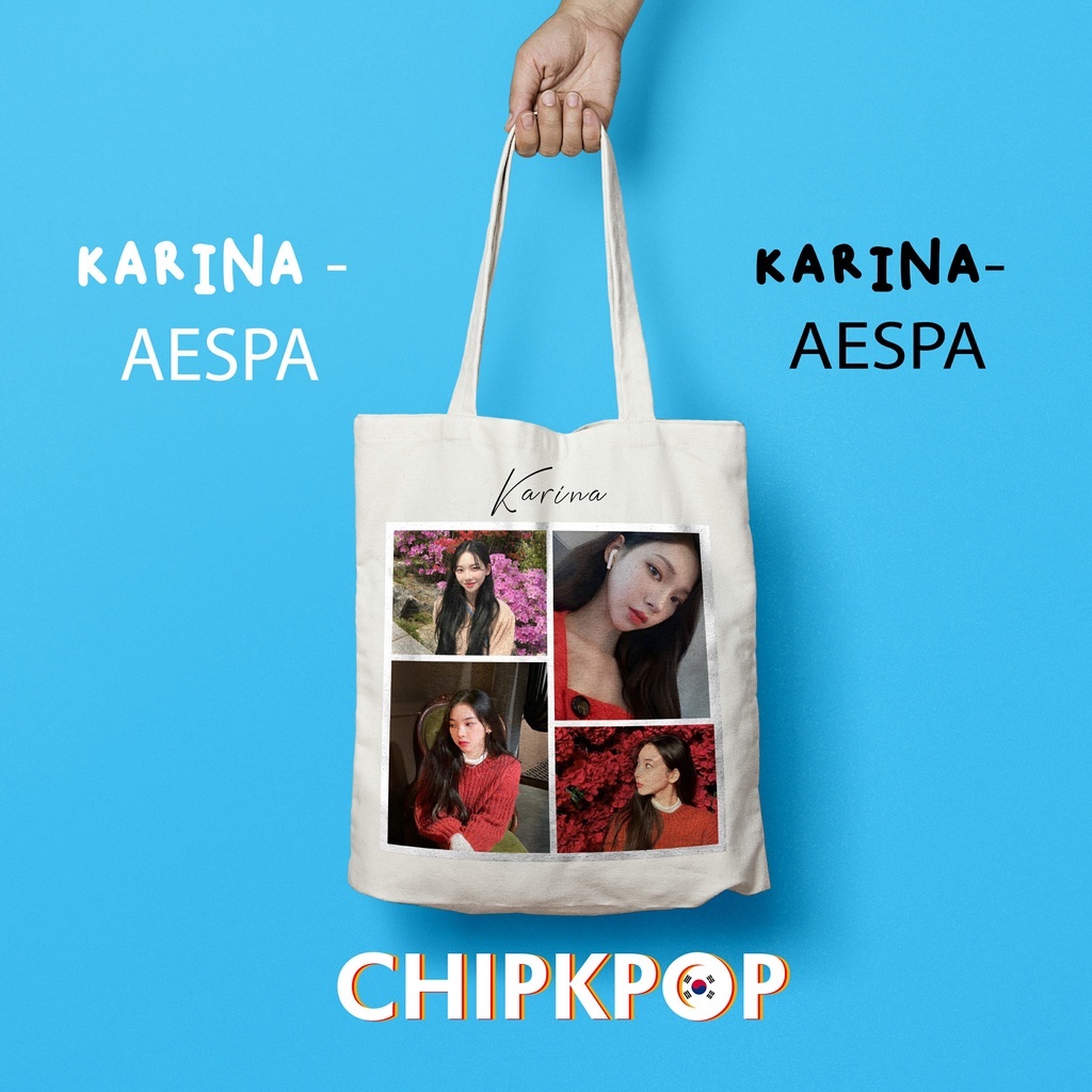 [KARINA AESPA PAKET SET] I TOTEBAG KARINA AESPA MURAH I TOTEBAG AESPA I TAS AESPA MURAH I ALBUM AESP