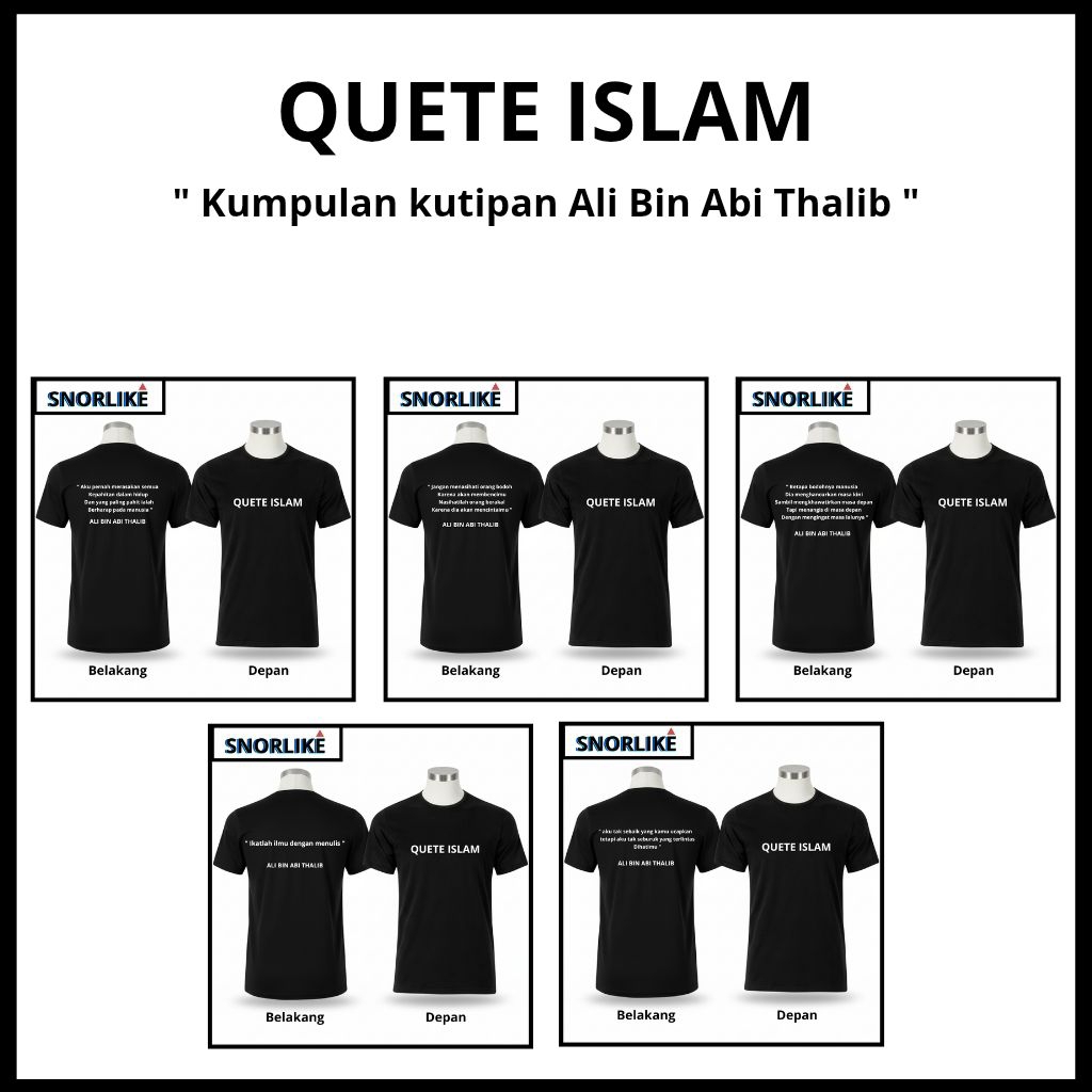 Kaos Quote Islam || Kata Kata Ali bin Abi Thalib